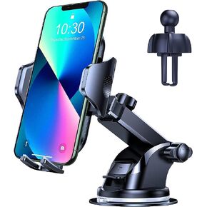 حامل هاتف السيارة - حامل هاتف السيارة ذو الذراع الطويلة 4 في 1، مناسب للوحة قيادة السيارة/الزجاج الأمامي/فتحة التهوية، حامل هاتف السيارة، حامل هاتف السيارة متوافق مع جميع الهواتف الذكية والسيارات in Kuwait