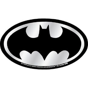 Batman - Shiny Silver Chrome Bat Logo - Foil Sticker / Decal in Saudi Arabia