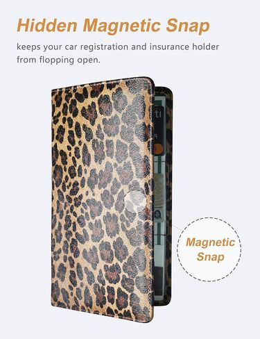 Car Registration and Insurance Holder, Car Document Holder with Magnetic Closure, Registration and Insurance Card Holder Car Organizer Glove Box Compartment Organizer for Men Women (Blue) in Kuwait
