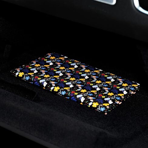 YIXONER Car Registration and Insurance Card Holder, Car Document Holder, Insurance and Registration Holder with Magnetic Closure, Glove Box Organizer, Golden In Blue in Kuwait