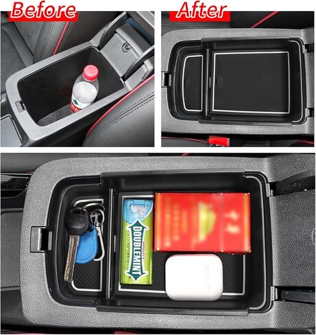 2024 2025 Trax Center Console Organizer Tray, for Chevy Trax 2024 2025 Accessories Armrest Storage Box Insert, for 2024 2025 Buick Envista/Buick Encore GX Storage Organizer Tray ABS (black) in Kuwait