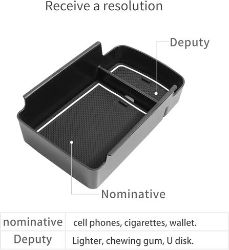 2024 2025 Trax Center Console Organizer Tray, for Chevy Trax 2024 2025 Accessories Armrest Storage Box Insert, for 2024 2025 Buick Envista/Buick Encore GX Storage Organizer Tray ABS (black) in Kuwait
