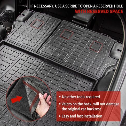 سجادات أرضية Thinzyou متوافقة مع 2019-2023 Toyota RAV4 Cargo Liner Trunk Mat TPE جميع الأحوال الجوية غطاء المقعد الخلفي حامي Rav4 2022 الملحقات (2019-2023، سجادات مسند الظهر + سجادة الصندوق الخلفي + سجادات الأرضية) in Kuwait