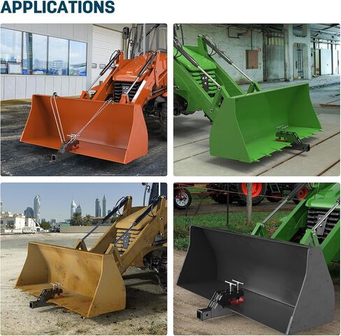 MAHLER GATES 2023 New Upgraded Tractor Clamp on Trailer Hitch, Clamp-on Tractor Bucket Hitch 2" Ball Mount Receiver Adapter for Kubota Tractor Bucket, Black Bucket Trailer Hitch Attachment Accessories in Kuwait