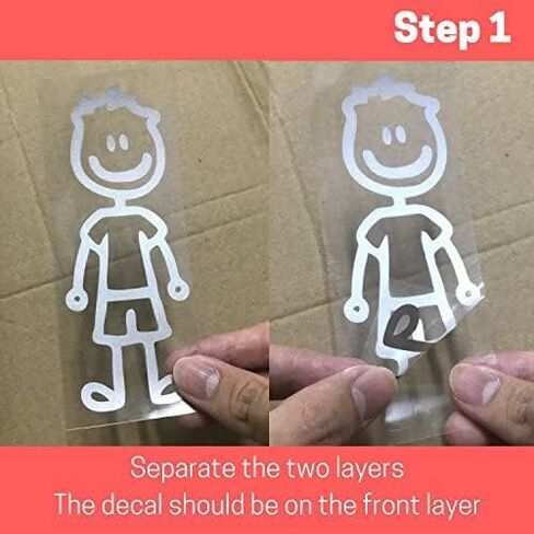 (Set of 6) Family Car Stickers Decals for Windows, Stick Figures in Saudi Arabia