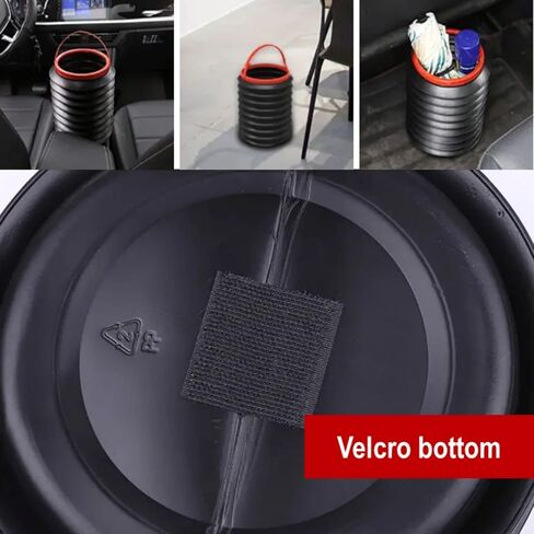 TAIDUTY Collapsible Car Trash Bucket with 2 Seat Headrest Hooks,Camping Trash Can,Leak Proof, Automotive Container,Foldable Garbage Can Camping for Gardening in Saudi Arabia