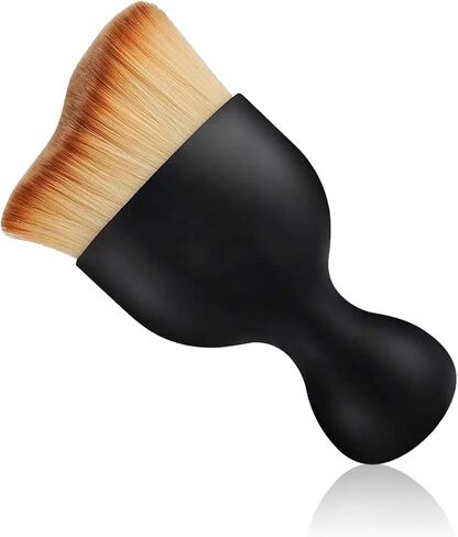 Car Interior Detailing Brush, Auto Soft Hair Cleaning Brushes, Curved Dirt Dust Collectors, Removal Tool for Dashboard Air Conditioner Vents Leather Computer, Scratch Free (Brown) in Saudi Arabia