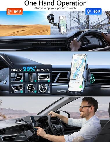 حامل هاتف السيارة - حامل هاتف السيارة ذو الذراع الطويلة 4 في 1، مناسب للوحة قيادة السيارة/الزجاج الأمامي/فتحة التهوية، حامل هاتف السيارة، حامل هاتف السيارة متوافق مع جميع الهواتف الذكية والسيارات in Kuwait