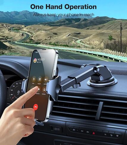 حامل هاتف السيارة - حامل هاتف السيارة ذو الذراع الطويلة 4 في 1، مناسب للوحة قيادة السيارة/الزجاج الأمامي/فتحة التهوية، حامل هاتف السيارة، حامل هاتف السيارة متوافق مع جميع الهواتف الذكية والسيارات in Kuwait