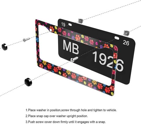 License Plate Frame Abstract Leopard Print Hearts License Plate Frames Decorative Metal Personalize Front Car Tag Frames Aluminum License Plate Holder for Standard Us Canada 6 x 12 Inch in Kuwait
