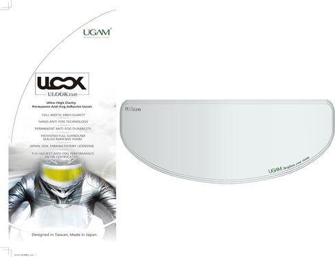 تقنية ULOOK Nano Antifog، قناع خوذة دراجة نارية عالمي كامل الوجه، وضوح عالٍ للغاية (مسطح، فائق الوضوح) in Kuwait