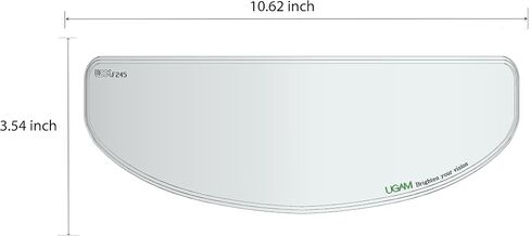 تقنية ULOOK Nano Antifog، قناع خوذة دراجة نارية عالمي كامل الوجه، وضوح عالٍ للغاية (مسطح، فائق الوضوح) in Kuwait