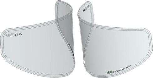 تقنية ULOOK Nano Antifog، قناع خوذة دراجة نارية عالمي كامل الوجه، وضوح عالٍ للغاية (مسطح، فائق الوضوح) in Kuwait