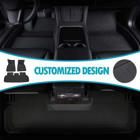 7BRU 5PCS Floor Mat & Cargo Liner Compatible for Tesla Model S 2021+ Long Range & Plaid All-Weather Anti-Slip XPE Full Set in Saudi Arabia