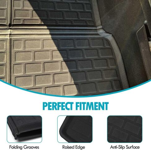 7BRU 5PCS Floor Mat & Cargo Liner Compatible for Tesla Model S 2021+ Long Range & Plaid All-Weather Anti-Slip XPE Full Set in Saudi Arabia