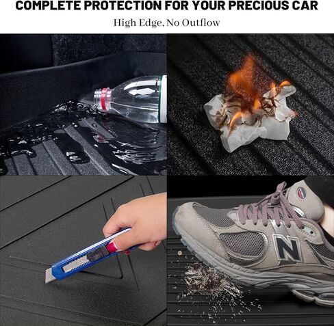 VITALNOS سجادة أرضية مناسبة لجميع الأحوال الجوية وبطانة شحن تناسب Honda CR-V 2017-2022 (ليست للهجين)، سجادة أرضية Honda CR V وسجادة صندوق السيارة مناسبة خصيصًا لملحقات Honda CRV 2017 2018 2019 2020 2021 2022 in Kuwait