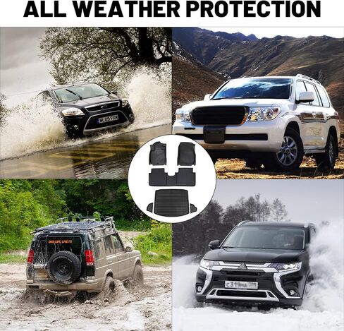 VITALNOS سجادة أرضية مناسبة لجميع الأحوال الجوية وبطانة شحن تناسب Honda CR-V 2017-2022 (ليست للهجين)، سجادة أرضية Honda CR V وسجادة صندوق السيارة مناسبة خصيصًا لملحقات Honda CRV 2017 2018 2019 2020 2021 2022 in Kuwait