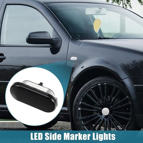 X AUTOHAUX Pair LED Side Marker Turn Signal Lights Assembly Smoked for VW MK4 Golf Jetta GTI R32 Passat B5 Red Front Side Marker Lamp in Saudi Arabia