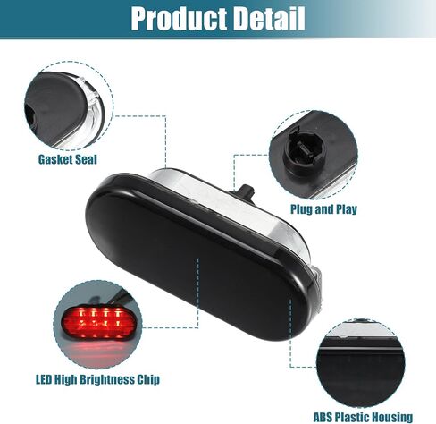 X AUTOHAUX Pair LED Side Marker Turn Signal Lights Assembly Smoked for VW MK4 Golf Jetta GTI R32 Passat B5 Red Front Side Marker Lamp in Saudi Arabia