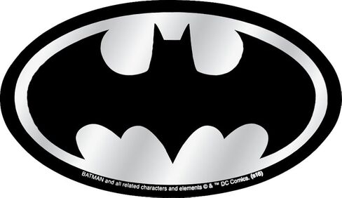 Batman - Shiny Silver Chrome Bat Logo - Foil Sticker / Decal in Saudi Arabia