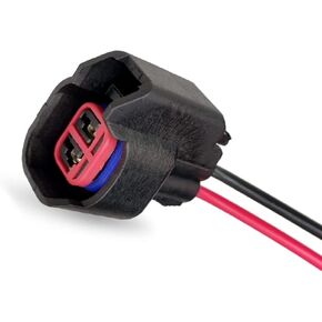Pack-1 EV6 EV14 Injector Connector with Wire, Standard Motor Products Fuel Injector Connector for Most Vehicles (Black) in Saudi Arabia