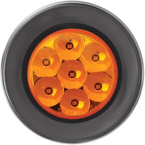 Grand General 76580 Amber 2-1/2" Low Profile Pearl 7-LED Sealed Marker/Clearance Light