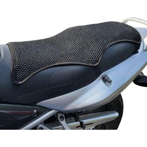 Badass Moto Motorcycle Seat Cushions, Air Cooling Pad 3D Mesh Air Flow, Motorcycle Seat Pad with Extra Thick Padding Insert for Cool Cushioned Bike Seating, Great Gift Idea - Cruiser