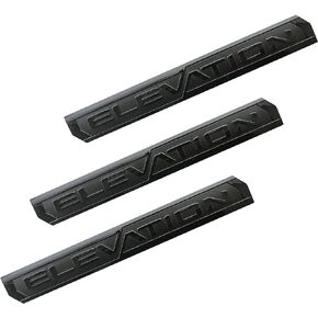 3pcs 2019-2021 Elevation Emblems Door Tailgate Badge Replacement for GMC Sierra 84682634 (Black Red) FD-ELEVATION#3 0 in Kuwait
