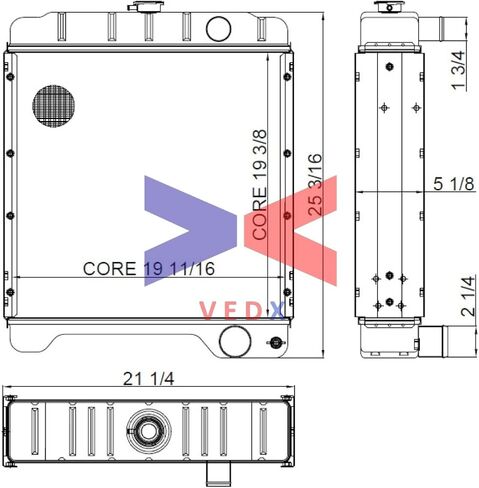مشعاع جرار Vedx Online متوافق مع Case/International A172038 يناسب 580,580K,580K-I,580K-III,580SK in Kuwait