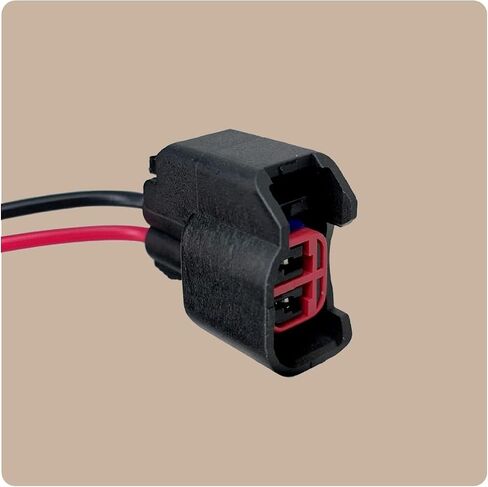 Pack-1 EV6 EV14 Injector Connector with Wire, Standard Motor Products Fuel Injector Connector for Most Vehicles (Black) in Saudi Arabia