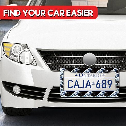 License Plate Frames for Women Autism Awareness Car Plate Holder Cover Color Puzzle Palms Metal Tag Frame Stainless Steel Car Accessories Front Rear Plate Decor in Kuwait