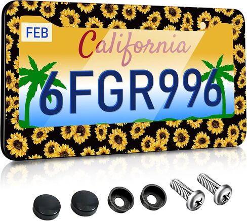 License Plate Frames for Women Autism Awareness Car Plate Holder Cover Color Puzzle Palms Metal Tag Frame Stainless Steel Car Accessories Front Rear Plate Decor in Kuwait