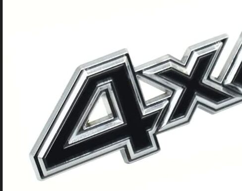 2 pc 4X4 Emblem 3D Badge Metal Sticker Tailgate Decals Car Side Fender Rear Trunk Emblem Fit for Universal Car Truck SUV Pickup 4Wd (4x4 Red-Black) in Saudi Arabia