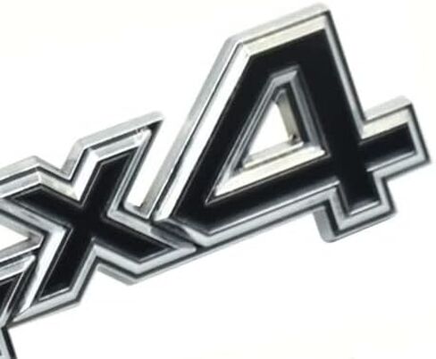 2 pc 4X4 Emblem 3D Badge Metal Sticker Tailgate Decals Car Side Fender Rear Trunk Emblem Fit for Universal Car Truck SUV Pickup 4Wd (4x4 Red-Black) in Saudi Arabia
