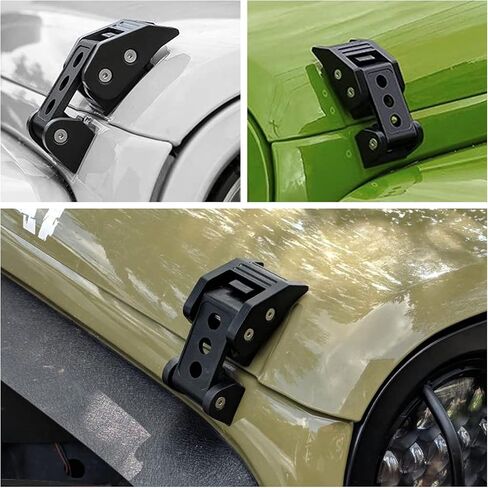 STANVEE Aluminum Hood Latches, Hood Catch Kit Compatible with Jeep Wrangler JK JKU 2007-2018 & Jeep Wrangler JL JLU Gladiator JT 2007-2021, No Drilling Required (Pink) in Saudi Arabia