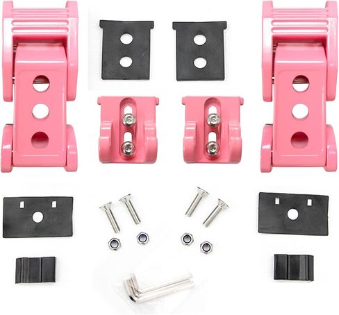 STANVEE Aluminum Hood Latches, Hood Catch Kit Compatible with Jeep Wrangler JK JKU 2007-2018 & Jeep Wrangler JL JLU Gladiator JT 2007-2021, No Drilling Required (Pink) in Saudi Arabia