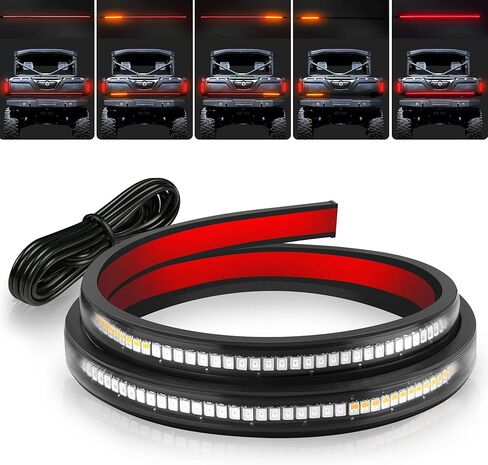 شريط إضاءة خلفي UTV، شريط إضاءة LED للباب الخلفي مقاس 30 بوصة من Bumbee 216 LED مع إشارة انعطاف يسار ويمين كهرماني، فرامل حمراء، ضوء تشغيل أحمر لقوارب عربة الجولف ATV، شاحنة الطرق الوعرة RV، ضمان لمدة عامين in Kuwait