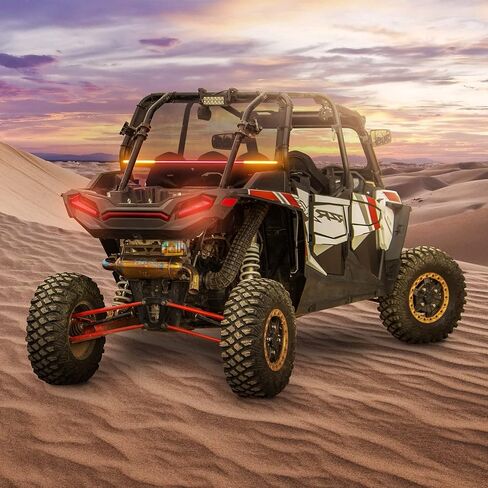شريط إضاءة خلفي UTV، شريط إضاءة LED للباب الخلفي مقاس 30 بوصة من Bumbee 216 LED مع إشارة انعطاف يسار ويمين كهرماني، فرامل حمراء، ضوء تشغيل أحمر لقوارب عربة الجولف ATV، شاحنة الطرق الوعرة RV، ضمان لمدة عامين in Kuwait