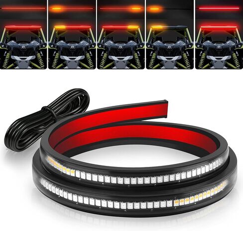 شريط إضاءة خلفي UTV، شريط إضاءة LED للباب الخلفي مقاس 30 بوصة من Bumbee 216 LED مع إشارة انعطاف يسار ويمين كهرماني، فرامل حمراء، ضوء تشغيل أحمر لقوارب عربة الجولف ATV، شاحنة الطرق الوعرة RV، ضمان لمدة عامين in Kuwait