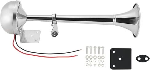 weyleity Boat Horn Waterproof Stainless Steel Single Trumpet, Electric Horn for 12v Boats Ship Sailboat Yacht Off-Road Vehicle Truck SUV RV Vans Touring Car in Saudi Arabia