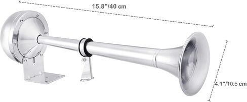 weyleity Boat Horn Waterproof Stainless Steel Single Trumpet, Electric Horn for 12v Boats Ship Sailboat Yacht Off-Road Vehicle Truck SUV RV Vans Touring Car in Saudi Arabia