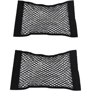 2 Pack Universal Mesh Cargo Net Car Storage Net Wall Sticker Organizer Pouch Bag Storage Mesh Net for Car Trunk Storage Add On Organizers for Car Truck (Black) in Saudi Arabia