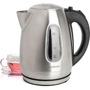 Moss & Stone Red Stainless Steel Electric Kettle, 1.7L Cordless 1500W | Large, portable hot water tea kettle, fast boiling pot, boil-dry protection, auto shut-off, blue Illuminate LED light in Saudi Arabia