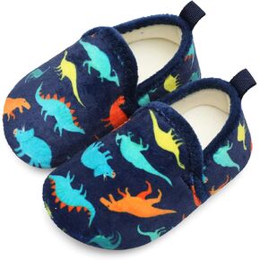 L-RUN Toddler House Slippers Non-Slip Rubber Sole Indoor Outdoor Walking Shoes for Boys & Girls Warm Fleece Lined Winter Slipper Socks in Saudi Arabia