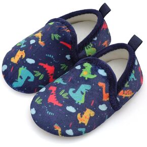 L-RUN Toddler House Slippers Non-Slip Rubber Sole Indoor Outdoor Walking Shoes for Boys & Girls Warm Fleece Lined Winter Slipper Socks in Saudi Arabia