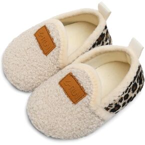 L-RUN Toddler Boys Girls House Slippers Indoor Home Shoes Warm Socks for Kids