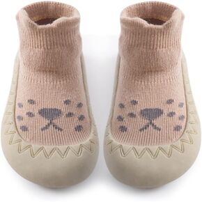 حذاء Exegawe Baby Sock للأطفال الصغار بنعل مطاطي ناعم غير قابل للانزلاق للأولاد والبنات للمشي لأول مرة in Saudi Arabia