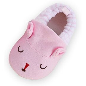 Sekantrol Newborn Baby Boys Girls First Walkers Shoes,Unisex Infant Soft Non-Slip Sole Sneakers,Cartoon Adjustable Slippers 0-18 Months in Kuwait