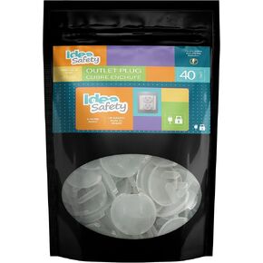 Outlet Plugs Covers (40 Pack) Clear Child Baby Proof - Electrical Protector - Safety Caps by Idea Safety - Home Basic in Saudi Arabia