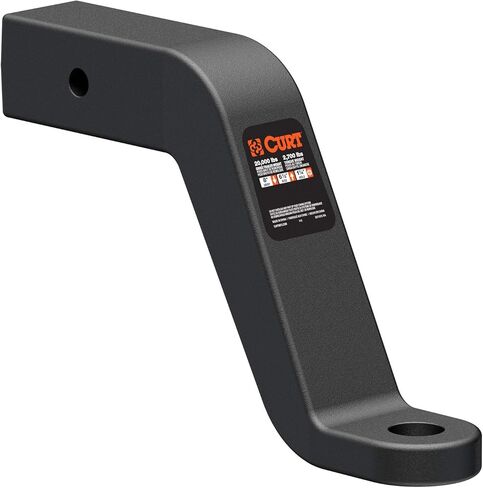 CURT 45460 Commercial Duty Forged Trailer Hitch Ball Mount, 2-1/2-Inch Receiver, 20,000 lbs, 1-1/4-Inch Hole, 8-Inch Drop, Black in Kuwait